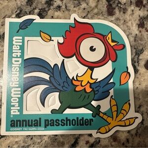 Disney Colorful Rooster Annual Passholder Sticker